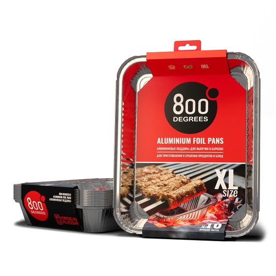 Алюминиевые поддоны 800 Degrees Foil Pans M-size, 10 шт.