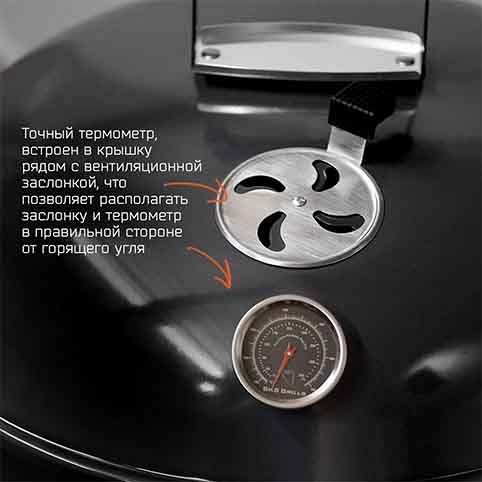 Угольный гриль SnS Grills Deluxe Kettle 57см