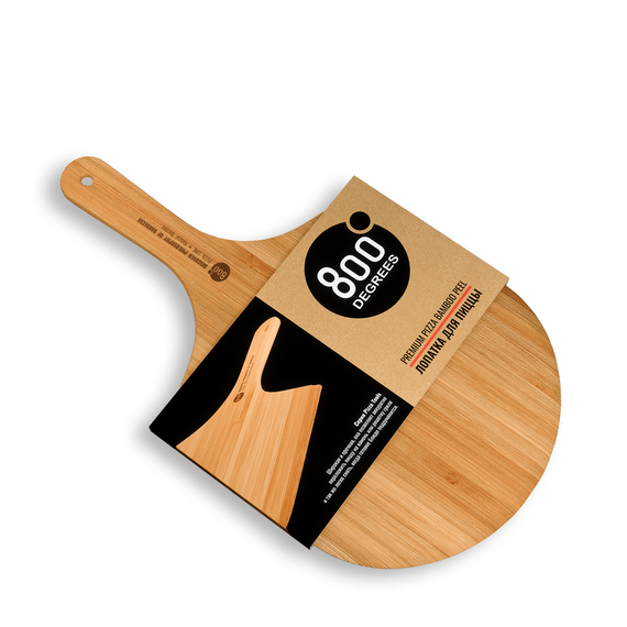 Лопатка-инструмент для пиццы бамбуковая 800 Degrees Pizza Bamboo Paddle