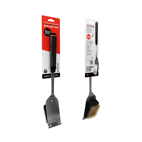 Щетка со скребком Red Line 800 Degrees Double Head Cleaning Brush для очистки грилей и печей
