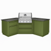 Угловая уличная гриль-кухня KuhniGrill Ontario, зеленая