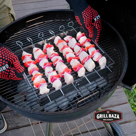 Набор для шашлыка Grillbaza, нержавеющая сталь, товар для печи 