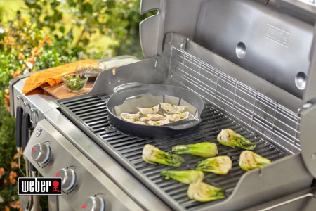 Вок Weber со вставкой для приготовления на пару - Gourmet BBQ System